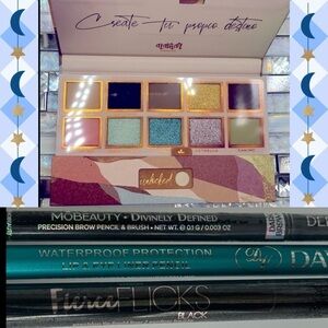 ALAMAR Eyeshadow Palette
MOBEAUTY Brows
CIATE Liner
DAVIS Blue Eyeliner
NEW